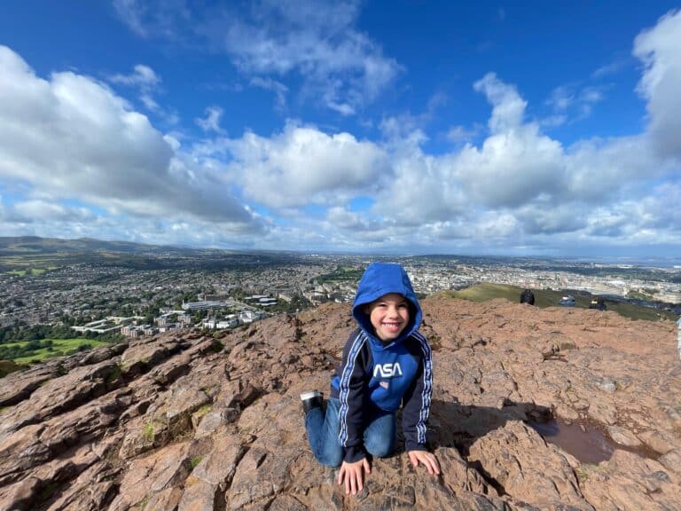 Six-year-old Stanley steps up for his local hospital in London Winter Walk